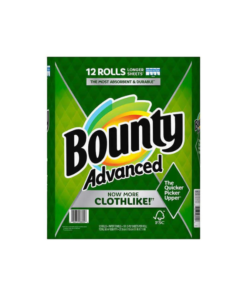 Bounty Advanced Paper Towels Premium 2-Ply Kitchen Paper Towel Rolls - Enhanced Absorbency for Household Cleaning - 101 Sheets per Roll, 12 Rolls Pack