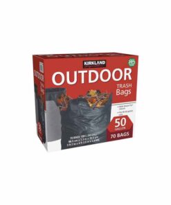 Kirkland Signature 50-Gallon Outdoor Trash Bag, 70-count Durable, Leak-Proof Solution for Outdoor Waste Management