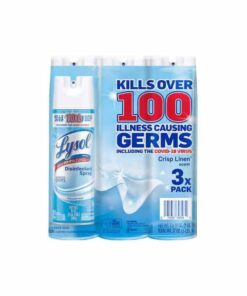 Lysol Disinfectant Spray, Crisp Linen, 19 oz, 3-count - Kills 99.9% of Viruses & Bacteria