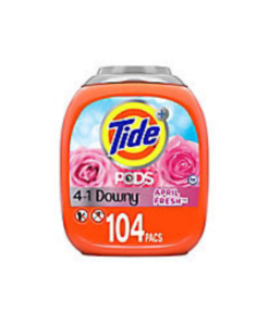 Tide PODS with Downy, Liquid Laundry Detergent Pacs - April Fresh Fragrance - 104-Count