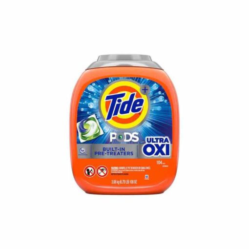 Tide Pods with Ultra Oxi HE Laundry Detergent Pods, 104-Count - Advanced Cleaning for Your HE Washer