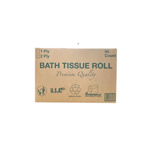 Toilet Paper Bath Tissue Box - 96 Rolls, 2-Ply, Soft and Absorbent