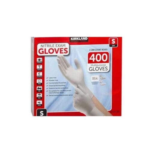 Kirkland Signature Nitrile Exam Gloves, Small, 400 Count - Powder Free