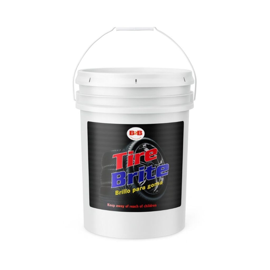 B2B Tire Brite 5 gallon pail professional tire shine.